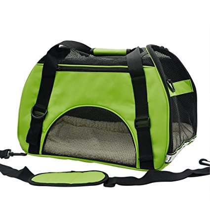 Pet Cuisine Breathable Soft-sided Pet Carrier, Cats Dogs Travel Crate Tote Portable Handbag Shoulder Bag Outdoor