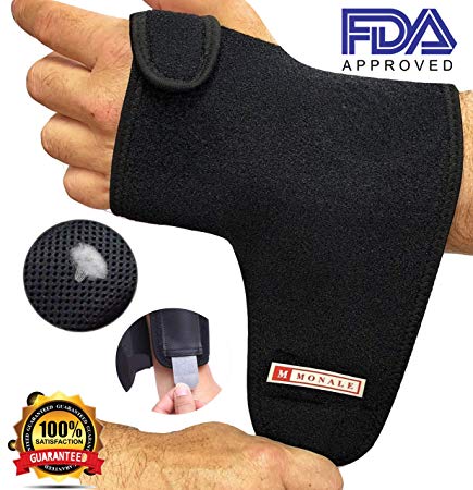 #1 Carpal Tunnel Wrist Brace Support by MONALE - Left hand