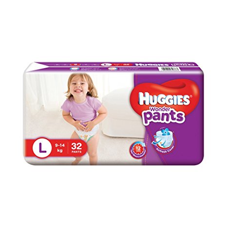 Huggies Wonder Pants Large Size Diapers (32 Count)