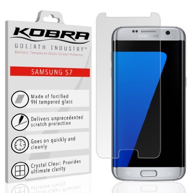 Samsung Galaxy S7 Screen Protector (0.3mm 9H Tempered Glass) Ultra Thin With Premium HD Clarity - Shatterproof Ballistic Shield, Anti Fingerprints, Scratch Proof, Max Touch Accuracy