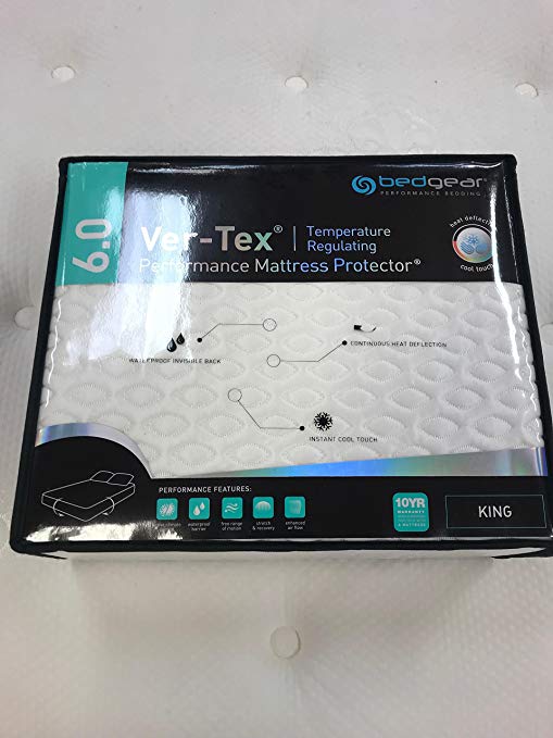 6.0 Ver-Tex KING Performance Mattress Protector by Bedgear - Waterproof and Temperature Regulating