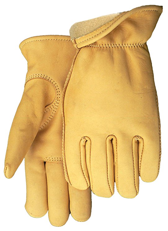 MidWest Gloves and Gear 850V-XL-AZ-6 Men's Buckskin Leather with Vellux Lining Work Glove, Extra-Large