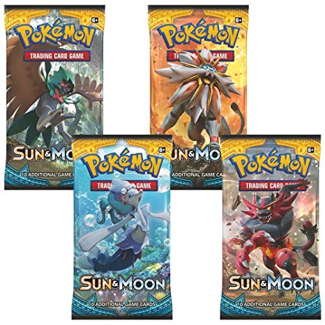 Pokemon TCG: Sun & Moon Booster Pack Collection Moon (4 Pack)