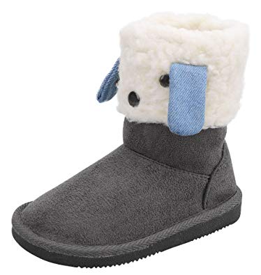 Arctic Paw Kids Toddler Boys Girls Boots Sherpa Lined Faux Fur Winter Snow Boots