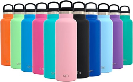 Simple Modern 20oz Ascent Water Bottle - Vacuum Insulated 18/8 Stainless Steel Powder Coated - 18 Colors