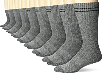 Hanes Ultimate mens Hanes Men's Wicking Cushioned Ventilation Crew Socks