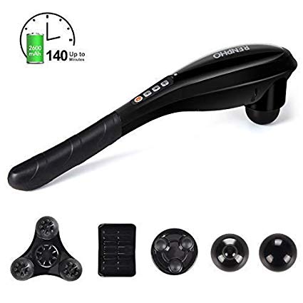 RENPHO Hand Held Deep Tissue Massager for Muscles, Back, Foot, Neck, Shoulder, Leg, Calf Pain Relief-2600mAh Large Capacity Battery Cordless Electric Percussion Full Body Massage with Portable Design
