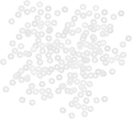 uxcell Silicone O-Rings, 3mm OD 1mm ID 1mm Width VMQ Seal Gasket for Compressor Valves Pipe Repair, White, Pack of 200