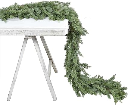 Artiflr Artificial Christmas Pine Garland, 6 Feet Winter Greenery Garland for Holiday Season Mantel Fireplace Table Runner Centerpiece Decoration