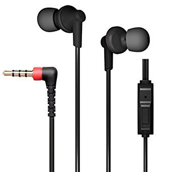 Earphones, Vetung Noise Isolation Premium Earbuds with Mic & Remote Control, In-ear Headphone for Iphone, Ipod, Ipad, Android Smartphone, Mp3 Players (Black)