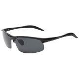 Aoron Premium Sport Polarized Sunglasses Wrap Metal Frame
