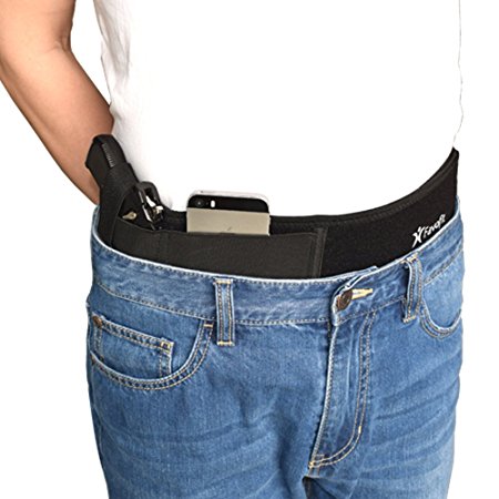 Neoprene Belly Band Gun Holster for Women and Men - Concealed Carry - Left or Right Hand Draw - Fits Gun Smith and Wesson Bodyguard,Glock, Ruger LCP, and Similar Sized Guns