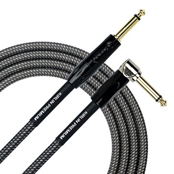 KIRLIN Cable IWB-202BFGL-20/CA 20-Feet Premium Plus Instrument Cable, Carbon Gray Woven Jacket