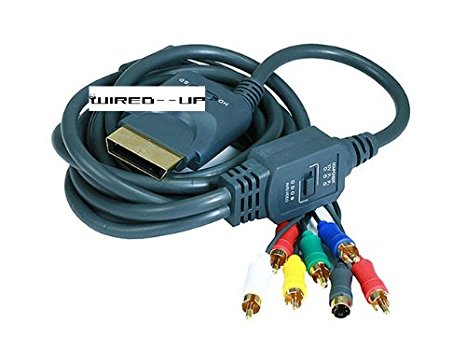 Wired--up Component High Definition HD AV TV LCD Cable for Xbox 360