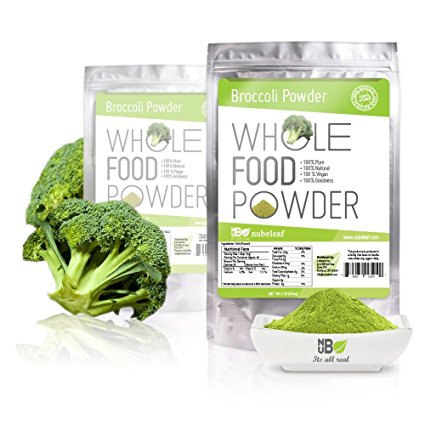 Natural Whole Broccoli Powder 1lb Pouch - Soy Free, Vegan, 100% Natural Antioxidant Superfood Rich in Vitamin C, K and Fiber - Essential Nutrients Detox By Adding to Soup, Protein Shakes Smoothies