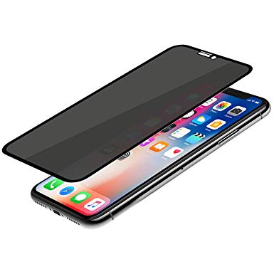 Fire of The Sun iPhone Xs Max Privacy Tempered Glass Screen Protectors, 9H Hardness (Case Friendly Updated Design) 3D Curved Anti-Spy Screen Protectors for Apple iPhone Xs Max (6.5") Black