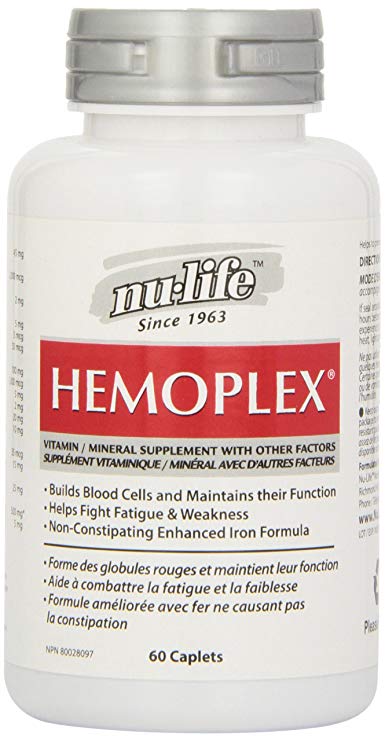 Nu-Life Hemoplex Caplets, 60 Count Bottle