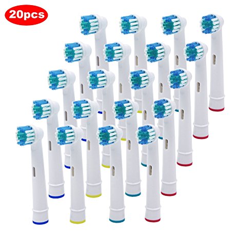 Ronsit Replacement Brush Heads Compatible with Oral-B Electric Toothbrush 4/8/12/16/20 Count For Oral B/Braun Professional Care/Professional Care SmartSeries/TriZone/Advance Power/Pro Health/Triumph/3D Excel/Vitality Precision Clean/Vitality Dual Clean (20)