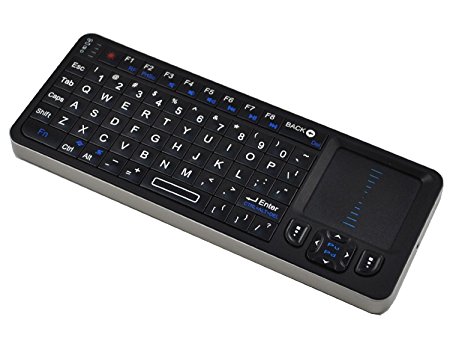 Rii Mini I6 2.4g Wireless Keyboard with Mouse Touchpad / Universal Infrared Remote Controller with Learning Function - Black