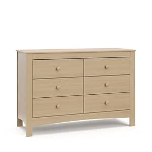 Graco Noah 6 Drawer Double Dresser – GREENGUARD Gold Certified, Dresser for Nursery, 6 Drawer Dresser, Kids Dresser, Nursery Dresser Drawer Organizer, Chest of Drawers