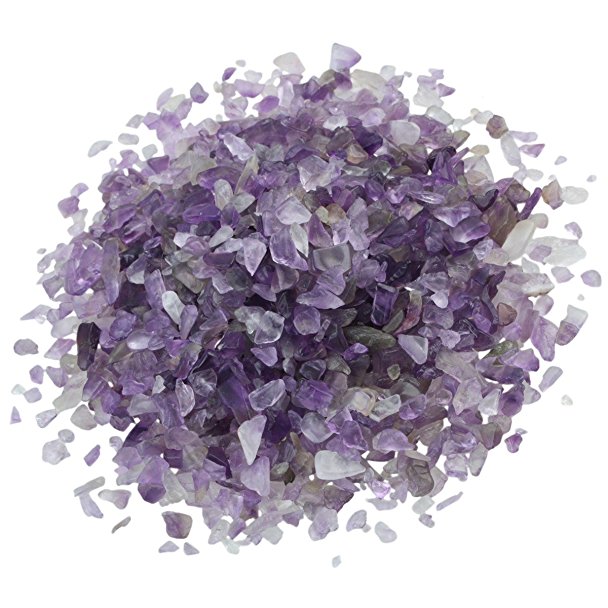 rockcloud 1 lb Amethyst Small Tumbled Chips Crushed Stone Healing Reiki Crystal Jewelry Making Home Decoration