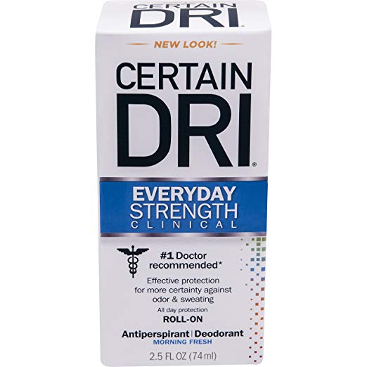 CERTAIN DRI Everyday Strength Clinical Roll On Antiperspirant/Deodorant Morning Fresh 2.5 oz (Pack of 3)