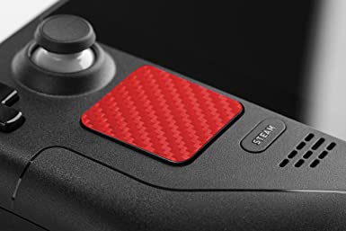 TouchProtect Steam Deck - Add Style, Tactile Feedback, and Protect your Steam Decks' Trackpads! More than just a skin. (Carbon - Red)