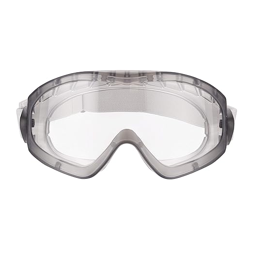 3M 2890SC Full-View Safety Goggles for Work Involving Electric Tools and Spray Painting / Protection Against Splattering / Antifog Coating / Transparent