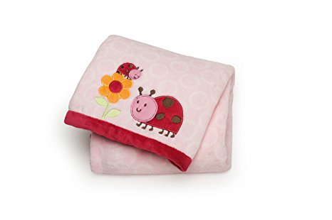 Carter's Easy Printed Embroidered Boa Blanket, Lady Bug (Discontinued by Manufacturer)