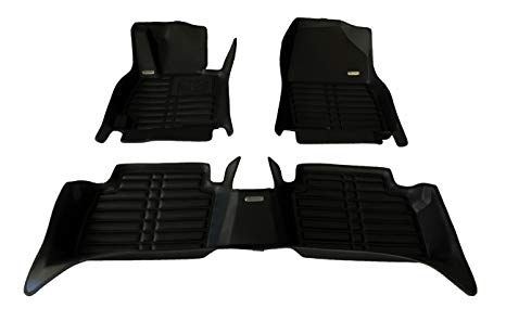 TuxMat Custom Car Floor Mats for Kia Sorento 2016-2020 Models - Laser Measured, Largest Coverage, Waterproof, All Weather. The Ultimate Winter Mats, Also Look Great in the Summer. The Best Kia Sorento Accessory. (Black)