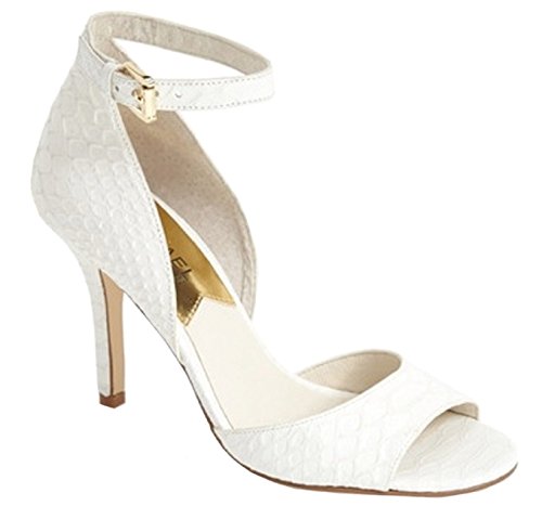 MICHAEL Michael Kors Women's 'Brenna' Ankle Strap Sandal, Optic White, 8