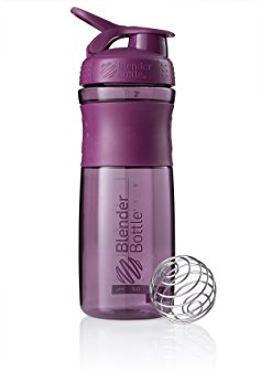 BlenderBottle SportMixer Tritan Grip Shaker Bottle, Plum/Plum , 28-Ounce