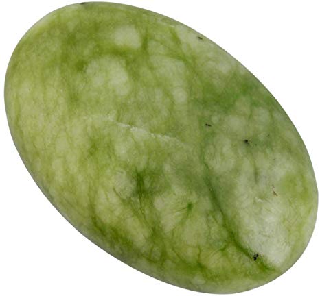 SUNYIK Green Jade Oval Palm Stone, Polished Worry Energy Pocket Stones for Healing Reiki Massage 2"-2.5"