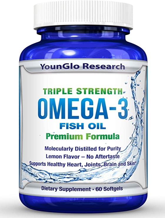 Fish Oil Pills - Pharmaceutical Quality - Triple Strength Omega 3 Burpless Capsules 1250 mg per Softgel (1 Pack)