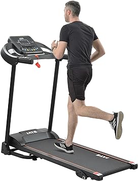 BTM 2 in 1 Folding Treadmill, Walking Electric Jogging Running Machine, Remote Control, LED Display Treadmill for Home Office Workout