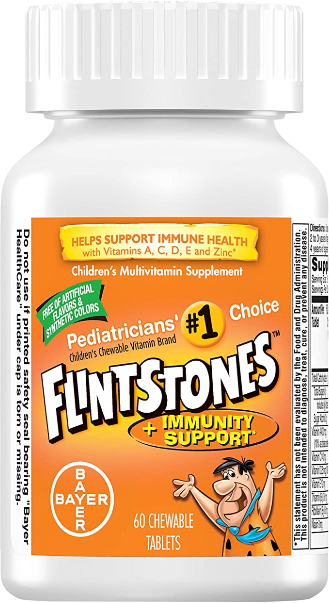 Flintstones Children's Multivitamin plus Immunity Support, Chewable Tablets 60 ea by AB