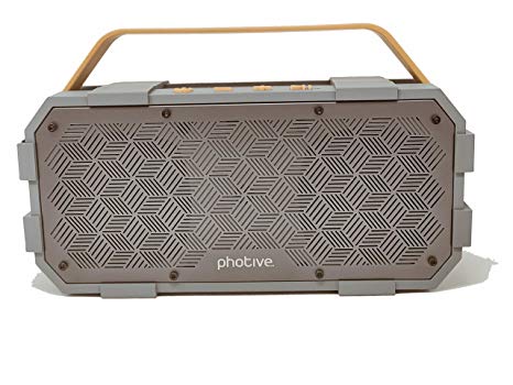 Photive Bluetooth Speaker | M90 XLarge Portable Wireless | Built-in Subwoofer Waterproof Shockproof 20-Watts Extreme Audio Power | IPX5 Water Resistant Indoor Outdoor Stereo Beach Pool Party Boombox