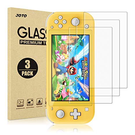 [3 Pack] Switch Lite Screen Protector, JOTO Tempered Glass Screen Film Guard Rounded Edge Real Glass Screen Protector for Nintendo Switch Lite 2019 -Clear