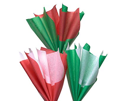 American Greetings Red/White/Green Tissue Paper, 100-Sheets