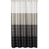 Maytex Rosalie Fabric Shower Curtain Black