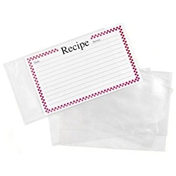 BigKitchen - Clear Vinyl 4 X 6 Inch Recipe Card Covers, Set of 48 - 2 Pack