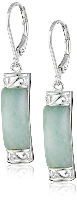 Sterling Silver Jade Dangle Earrings