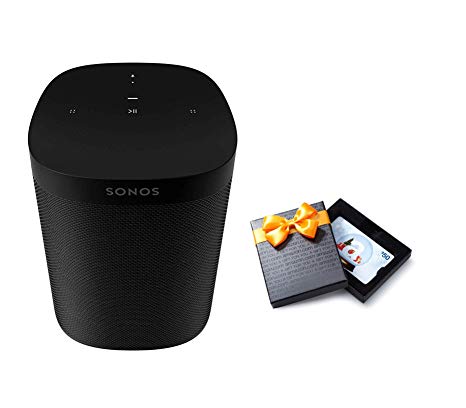 Sonos One (Gen 2) - Voice Controlled Smart Speaker with Amazon Alexa Built-in - Black with $50 Amazon.com Gift Card