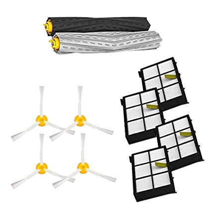 Amyehouse Tangle-Free Debris Extractor Set and Filter 3 Arm Brush For iRobot Roomba 800 900 Series 860 870 871 880 960 980 Replacement Parts