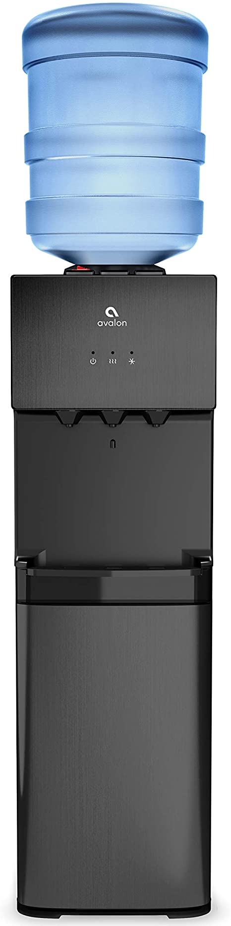 Avalon Top Loading Water Cooler Dispenser, 3 Tepmperature, Child Safety Lock, UL/Energy Star Approved- Black Stainless Steel