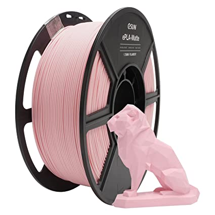 eSUN Matte PLA Filament 1.75mm, Low Density Matte 3D Printer PLA Filament, 1KG Spool 3D Printing Filament for 3D Printers, Peach Pink