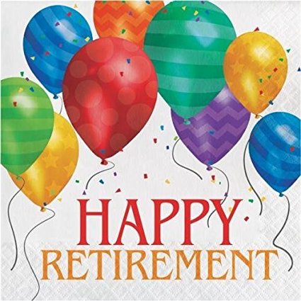 Happy Retirement Balloon Blast Luncheon Napkins 16pk