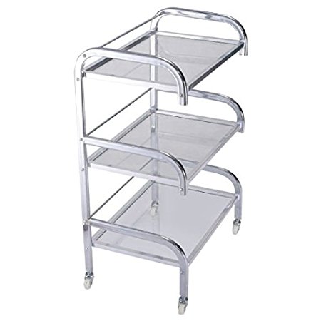 Giantex Rolling Trolley Cart 3 Tiers Hair Beauty Salon Spa Storage Equipment Organizer