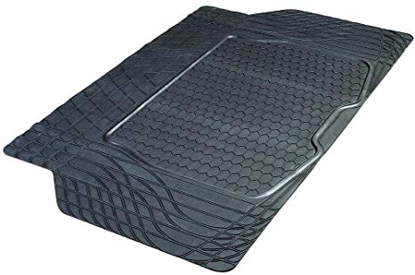 Armor All 78919 Heavy-Duty Rubber Trunk Cargo Liner Floor Mat Trim-to-Fit for Car, SUV, Van and Trucks, Black