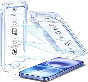 SmartDevil 3 Pack Screen Protector for iPhone 16 (6.1 Inch) Tempered Glass, HD Clear Film, Easy Installation, Dust-Free & Bubble-Free